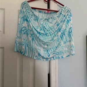 Lilly Pulitzer Coastal Blues and White Skirt or Top sz XL